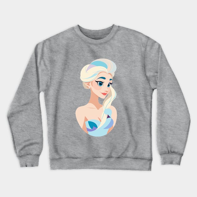 Portrait of Snow Queen Crewneck Sweatshirt by Ikibrai